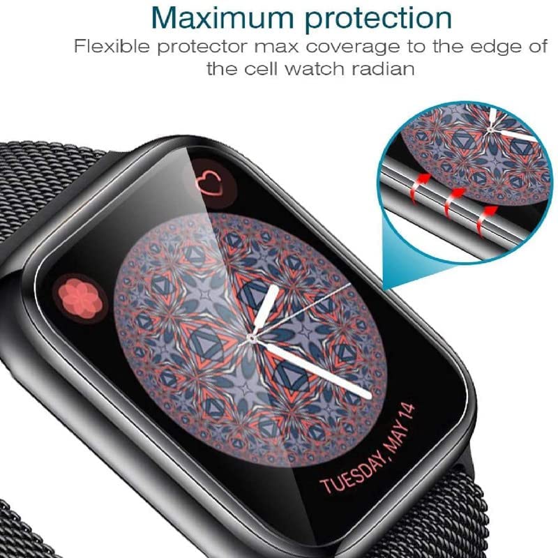 Image of BLACKSHEEP 2-Pack Membrane Screen Protector Guard for Apple Watch 1 / Watch 2 / Watch 3 Series / 42mm, | Self-Healing TPU Film, HD Clear, Anti-Scratch Protection, Bubble-Free Installation