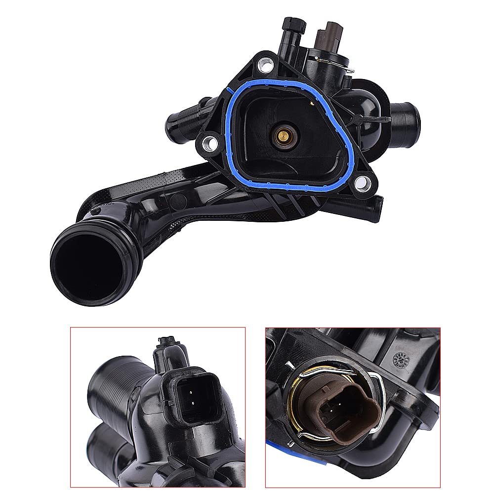 Bisenya Carcasa de termostato de refrigerante compatible con C4 DS3 207308 11537534521 1336Z6 TH7136105J
