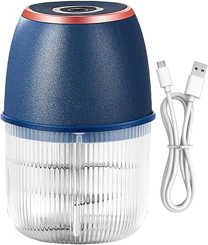 Picadora eléctrica de ajo, capacidad de 11.8 fl oz, ABS + acero inoxidable, procesador de alimentos, máquina trituradora de cebolla, multiuso, para