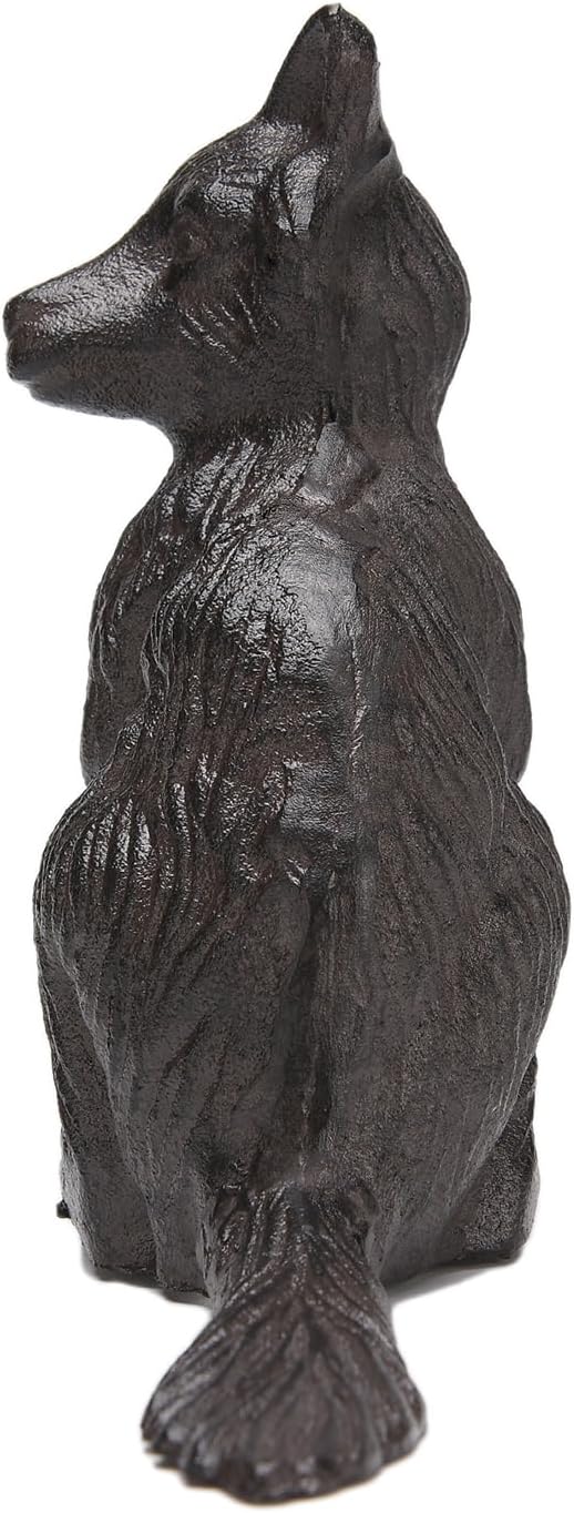 BRASSTAR Cast Iron Animal Door Stopper Fox Shape Heavy Duty Door Window Holder Home Office Shop Farm Manor Decoration Utility Tool TQGJPT515