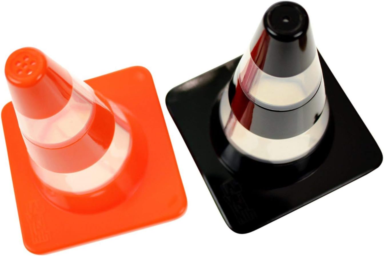 Labyrinth Salt and Pepper Shakers Traffic Cone 7.5 cm Black/Orange
