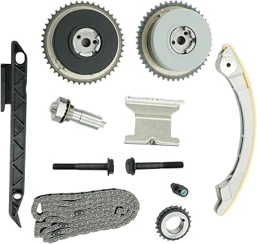 9-4201SAVVT1 Engine Timing Chain Kit W/Tensioner & Guide & Gear Oiler for Chevy Captiva Sport/Cobalt/Equinox/HHR/Impala/Malibu/Orlando, GMC Terrain, Buick Regal/LaCrosse/Verano, Pontiac G5 2.2L 2.4L