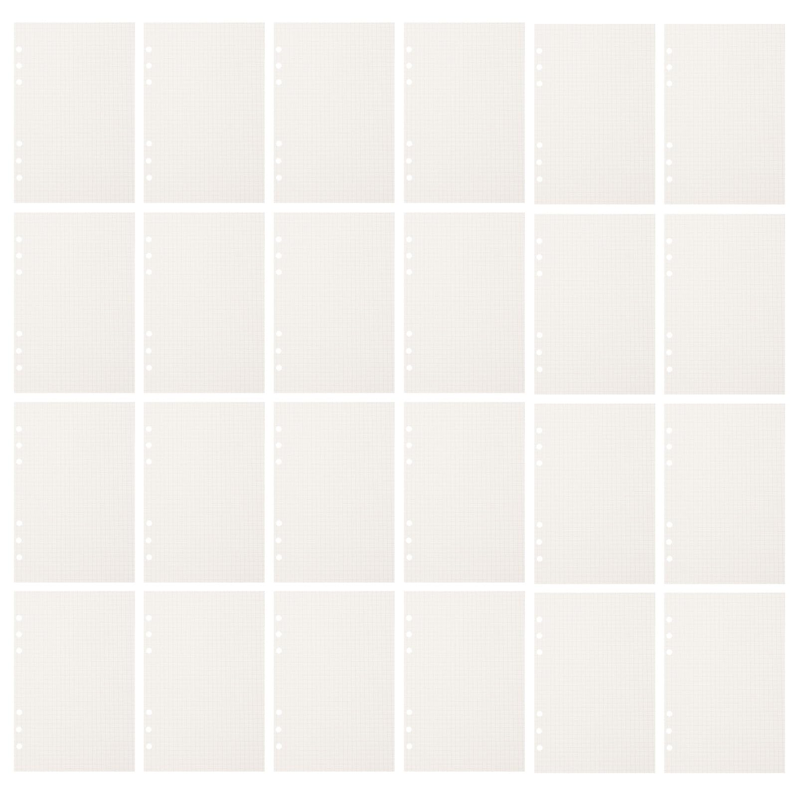 Nachfüllpapier A5 Kariert 6 Loch Einlagen für Ringordner – 225 Blatt Planer und Budgetpapier für Notizbücher und Kalender