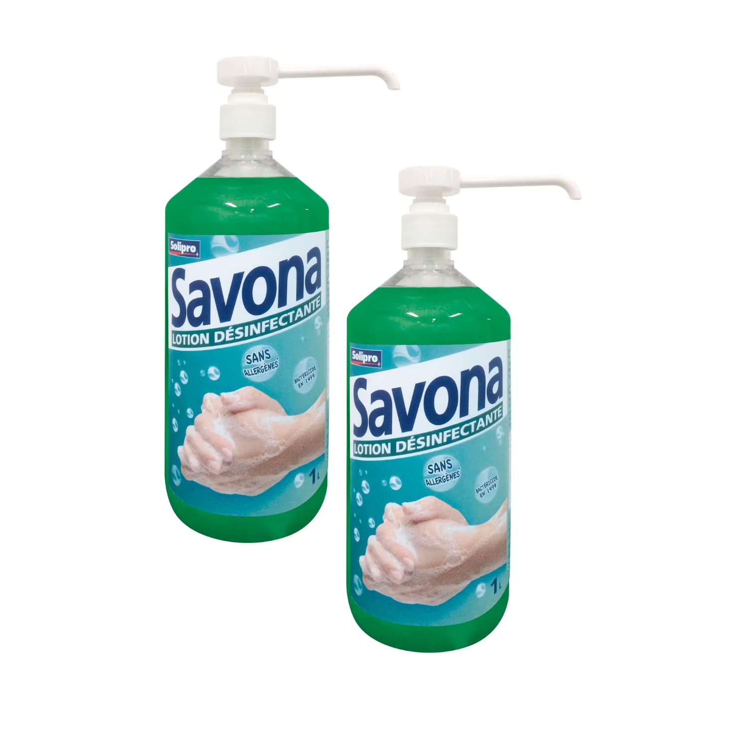 SAVONA Hand-Desinfektionsgel – 2 x 1 L – Ideal für den täglichen Gebrauch, pflegend & hygienisch sauber