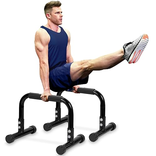Push Up Bar, 12 Inch High Non-Slip Parallettes Bars &