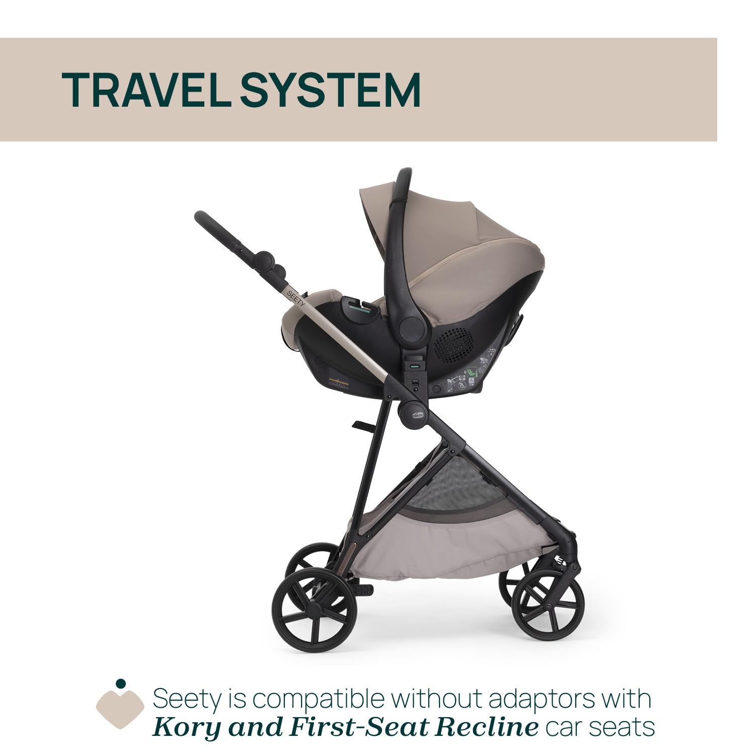 Chicco Cochecito Seety, Cochecito Ligero y Compacto De 0 Meses a 4 Años, Capacidad Máxima 22 kg, Cochecito Plegable,Respaldo Reclinable,Cierre Automático con 1 Movimiento, Capota Parasol y Cubrelluvia