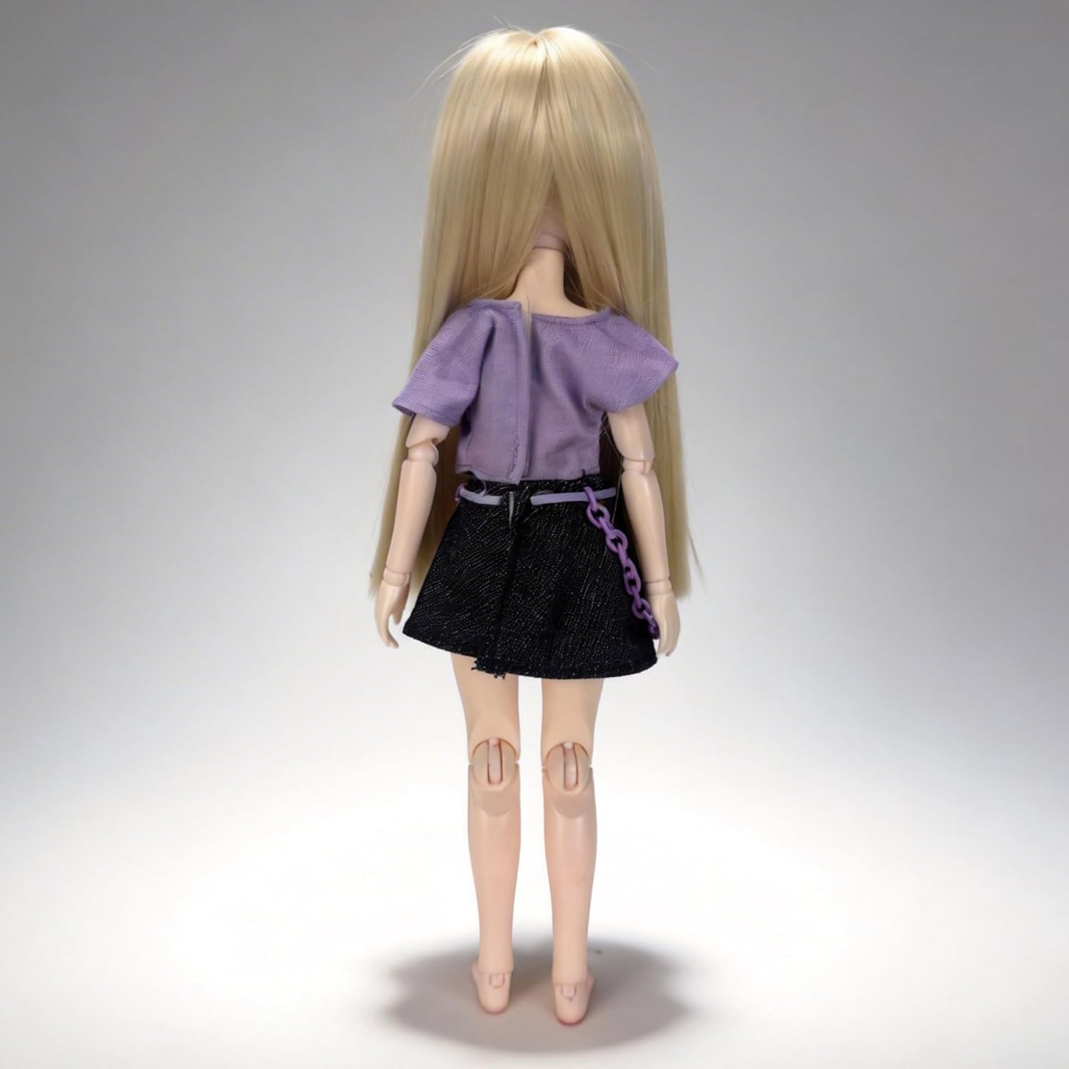 Edgy Sweet Street 1/6 YoSD BJD Outfit Set for 30cm Figures, Denim Set with Crop Top & Star Skirt, Doll Not Included
