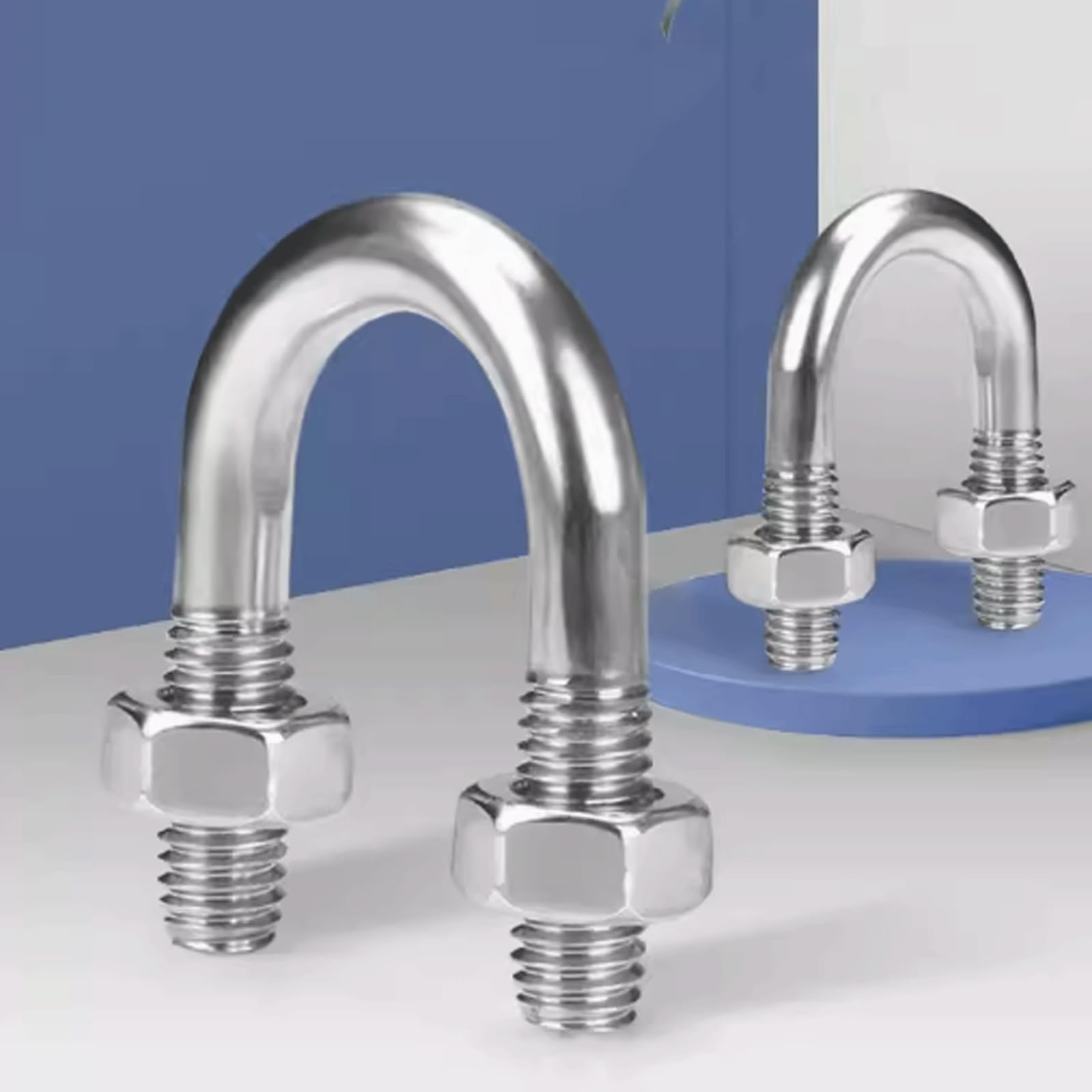 Boulons en U Collier de serrage en U avec boulon en U, filetage M6 M8, vis en U rondes, Clip de fixation pour bateau de Ski, 8 pièces