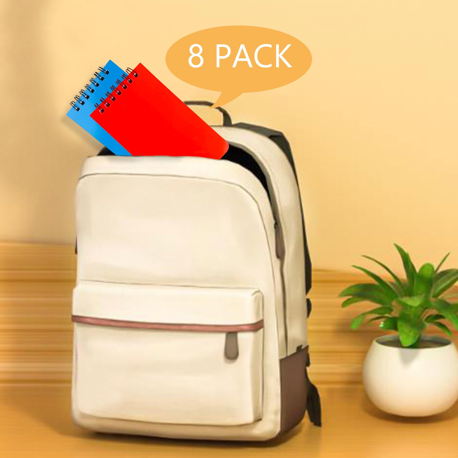 KTOJOY 8 Pack Pocket Notebook Small 3x5 Spiral Notepads With Lined Pages, Small Top Spiral Notebook Little Mini Memo Steno Note Pads for Outdoor Home Office College School - Image 7