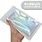 EONJOE 100-pack 58 inch mylar bags with clear window holographic resealable sealable packaging zip bag for small bussiness jewelry candy sample food packing supplies white