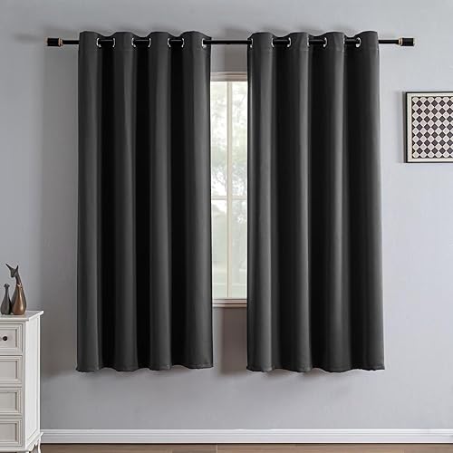 Miniatura 45 de Cortinas opacas de 96" de largo, juego de 2 paneles, cortinas opacas para dormitorio de 96" de largo, cortinas con bolsillo para barra que ahorran