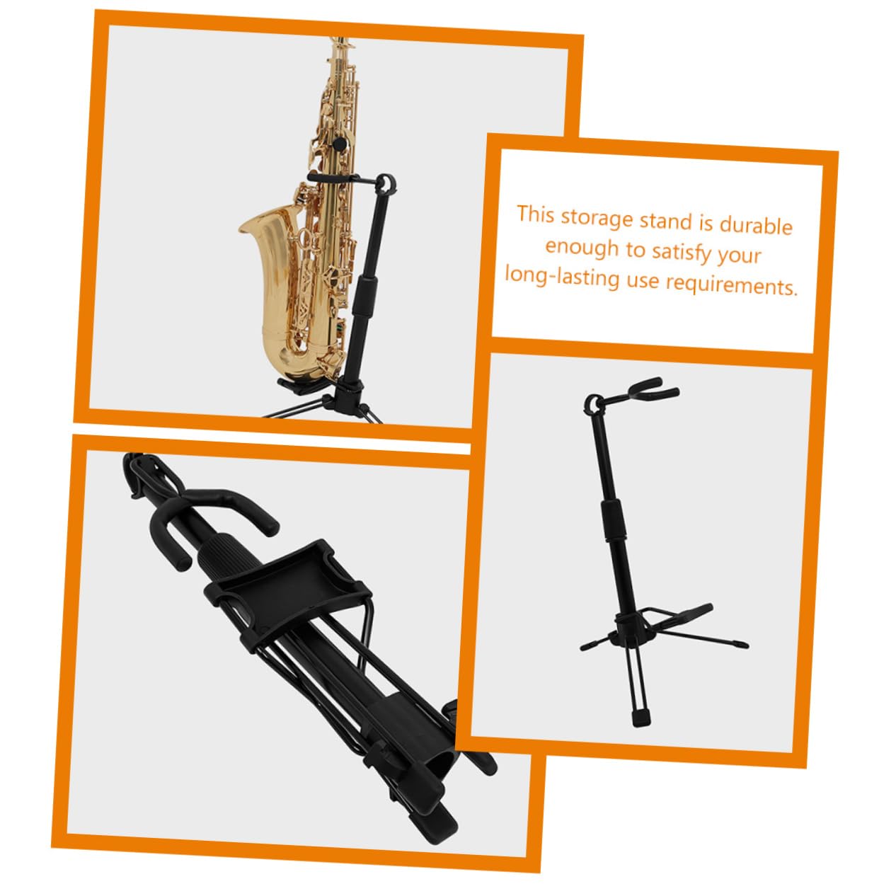 NULYLU Portable Flute Stand Holder for Clarinet Oboe and Wind Instruments Foldable and Space-saving Design