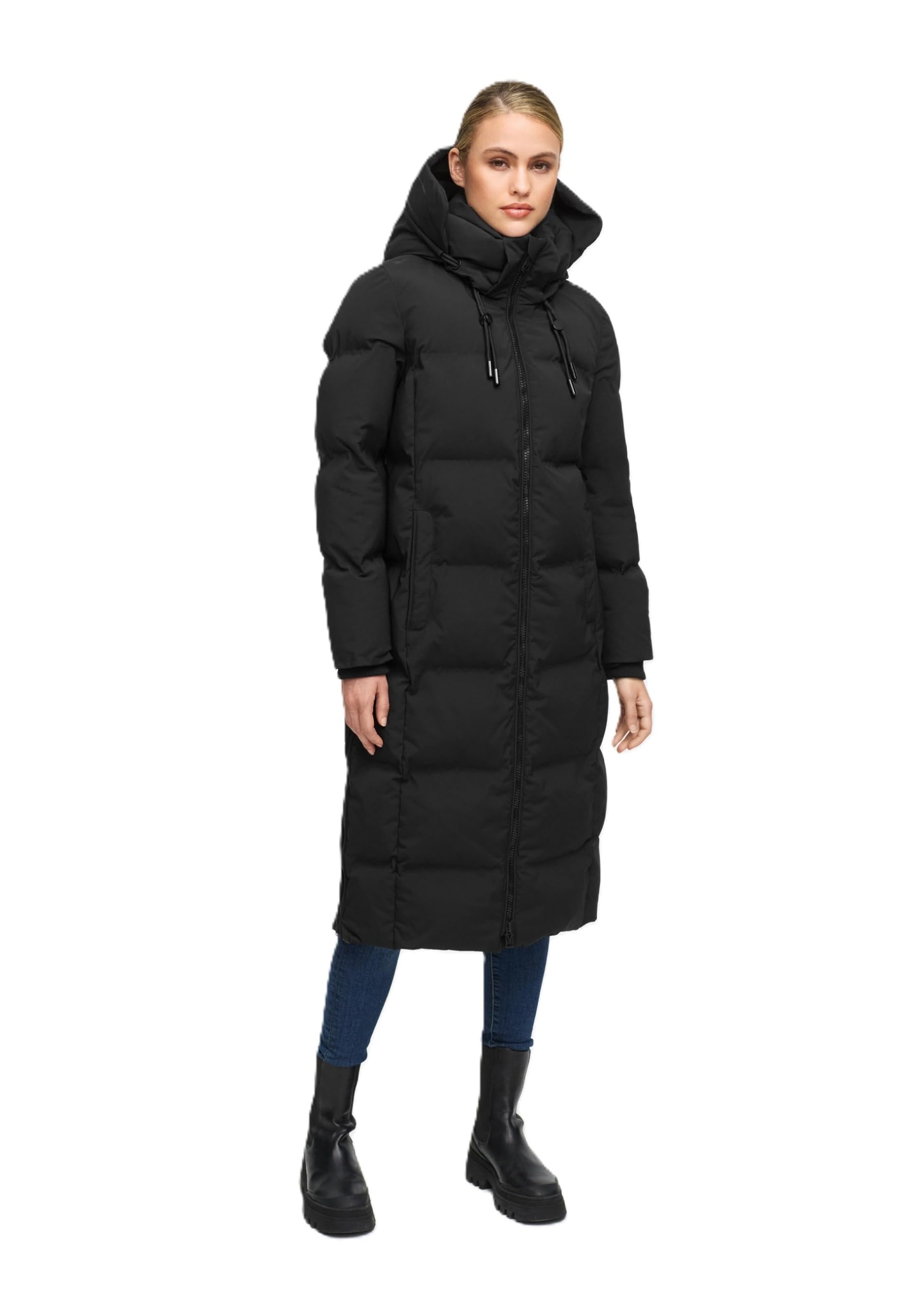 MARIKOO Dames winterjas (XS-5XL) - gewatteerd, met capuchon, fleece