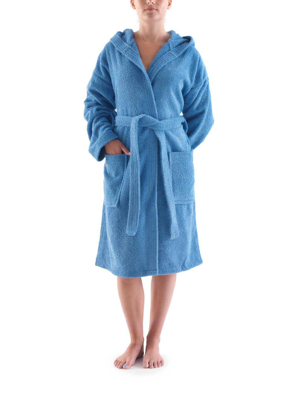 Top Towel - Élégant - Peignoir Sans Capuche pour Femme et Homme 100% Coton, 500 g/m² - Doux et Absorbant pour Douche, Spa et Piscine