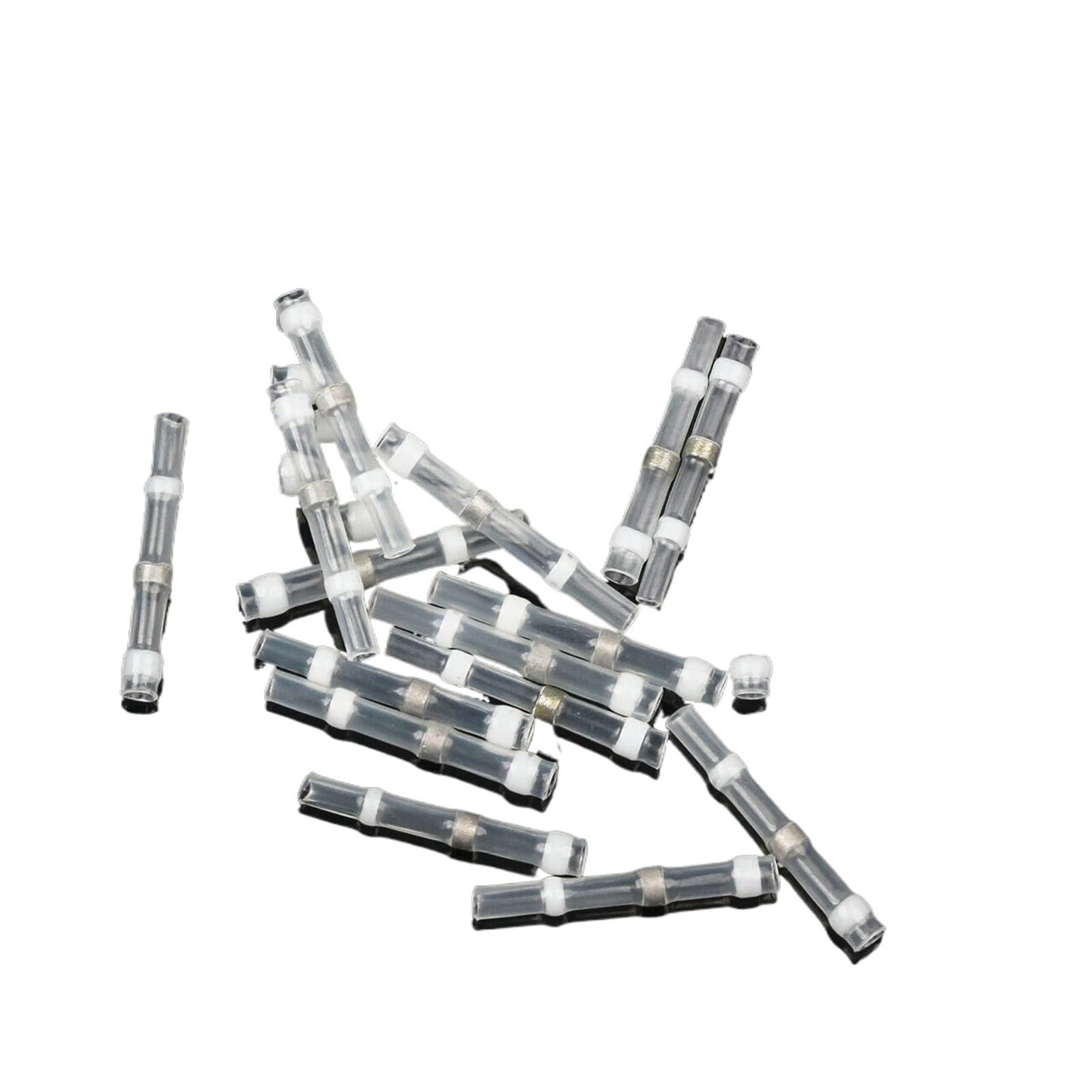Connecteur bout à bout blanc AWG 26-24 thermorétractable étanche pour câble électrique x10