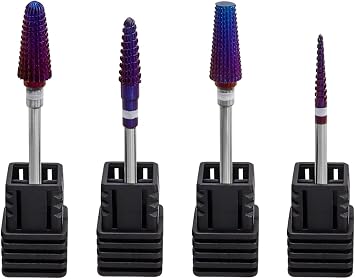 4Pcs 5 in 1 Nail Drill Bits, Bestgle Professional Cuticle Bit Multifunction Efile Nail Drill Bits with 3/32 inch Shank Manicure Pedicure Remover Tools for Nails Polishing