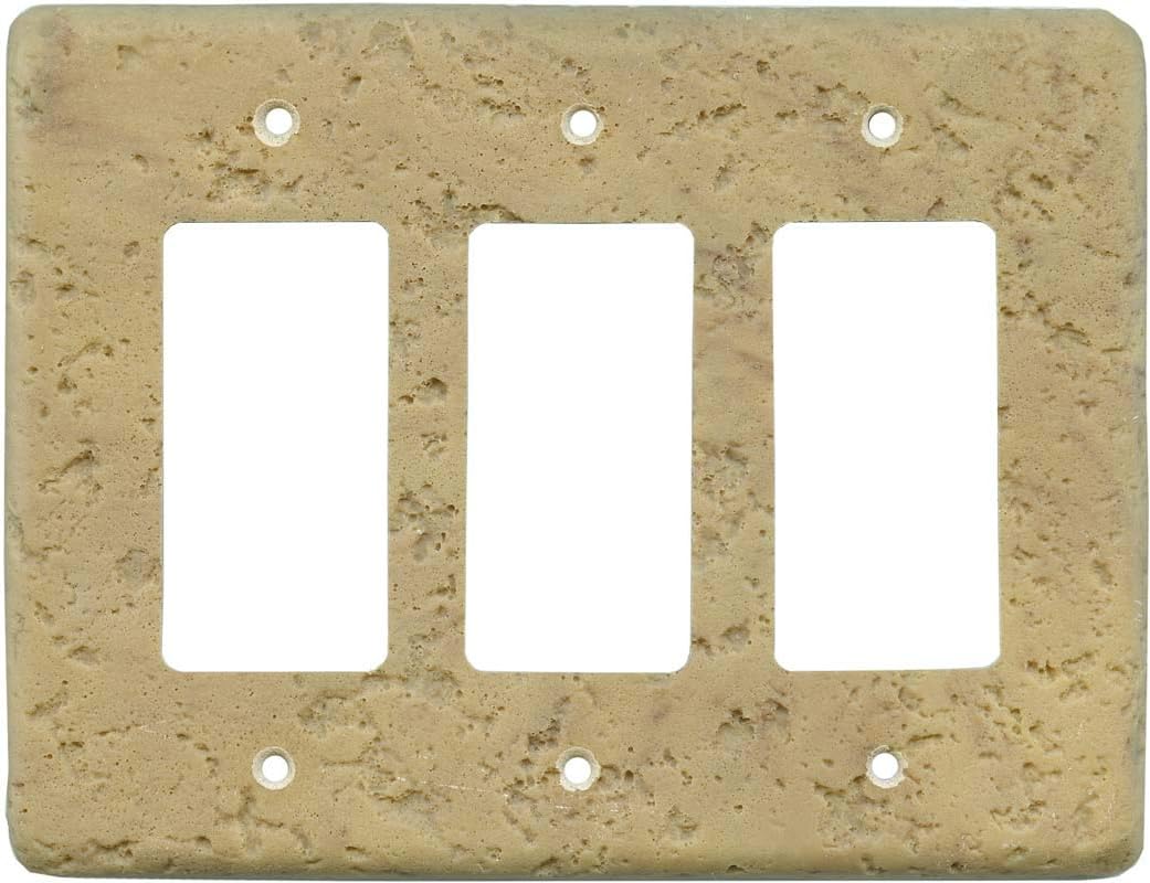 Stonique Wheat SWITCH HITS - 2 Gang Double GFCI Rocker Wallplates