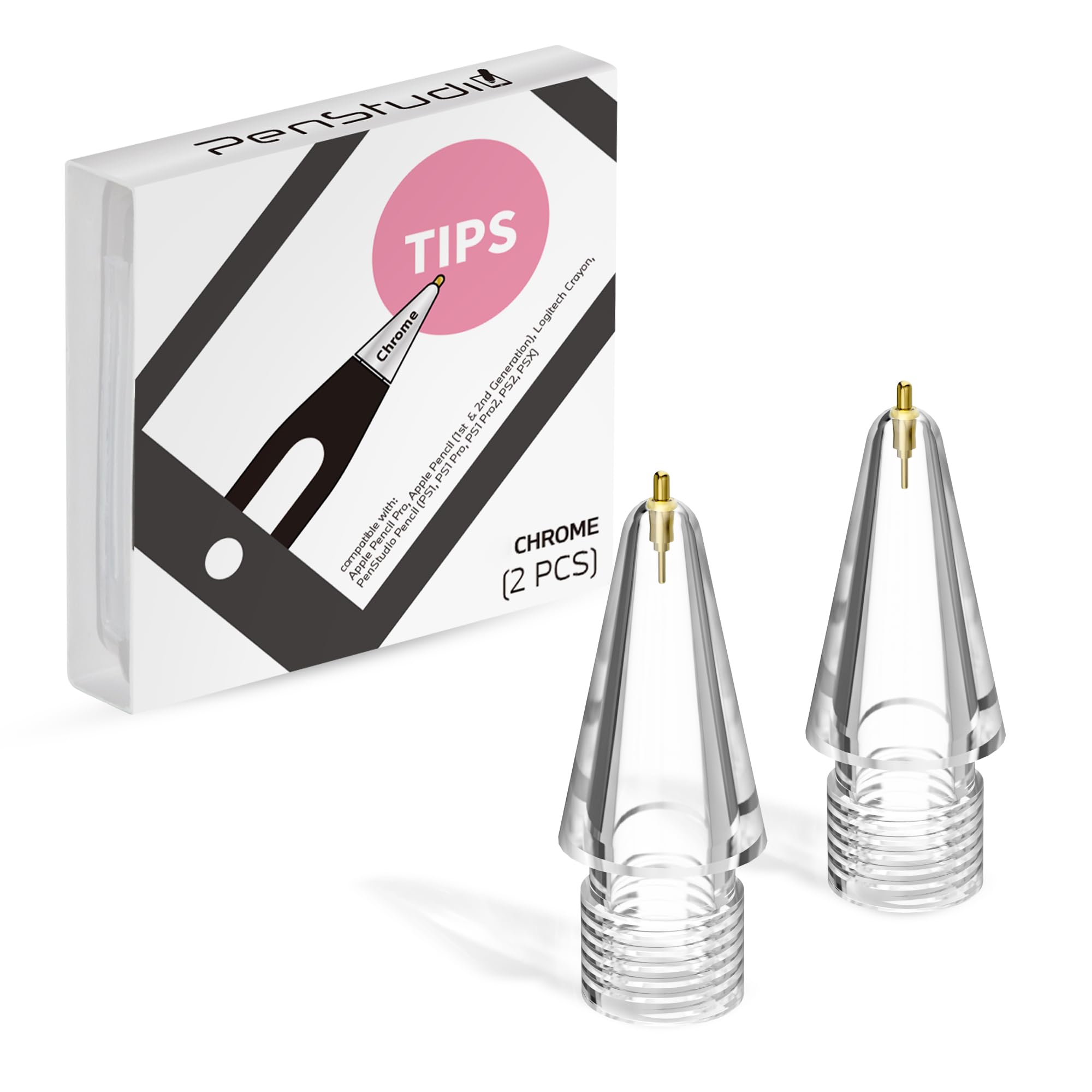 Amazon.com: Penstudio Chrome Metal Tips for Apple Pencil Pro/1st