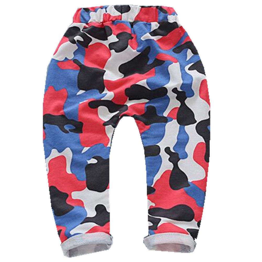 Ding-dong Baby Kid Boys Camouflage Harem Pants(Yellow,4T)