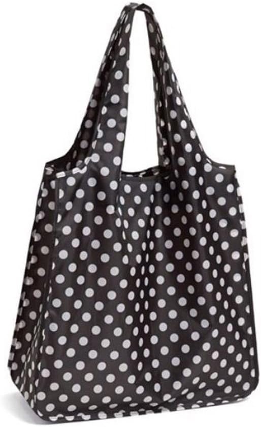 Black & White Dot Reusable Tote Bag