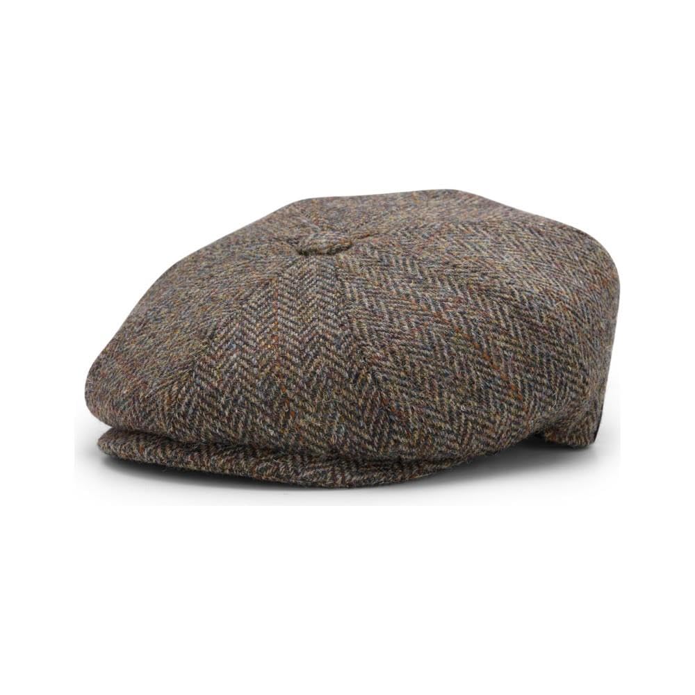 WALKER AND HAWKES - Harris Tweed 8-Panel Thomas Baker Boy Cap - Clinton Brown - XXL (61cm)