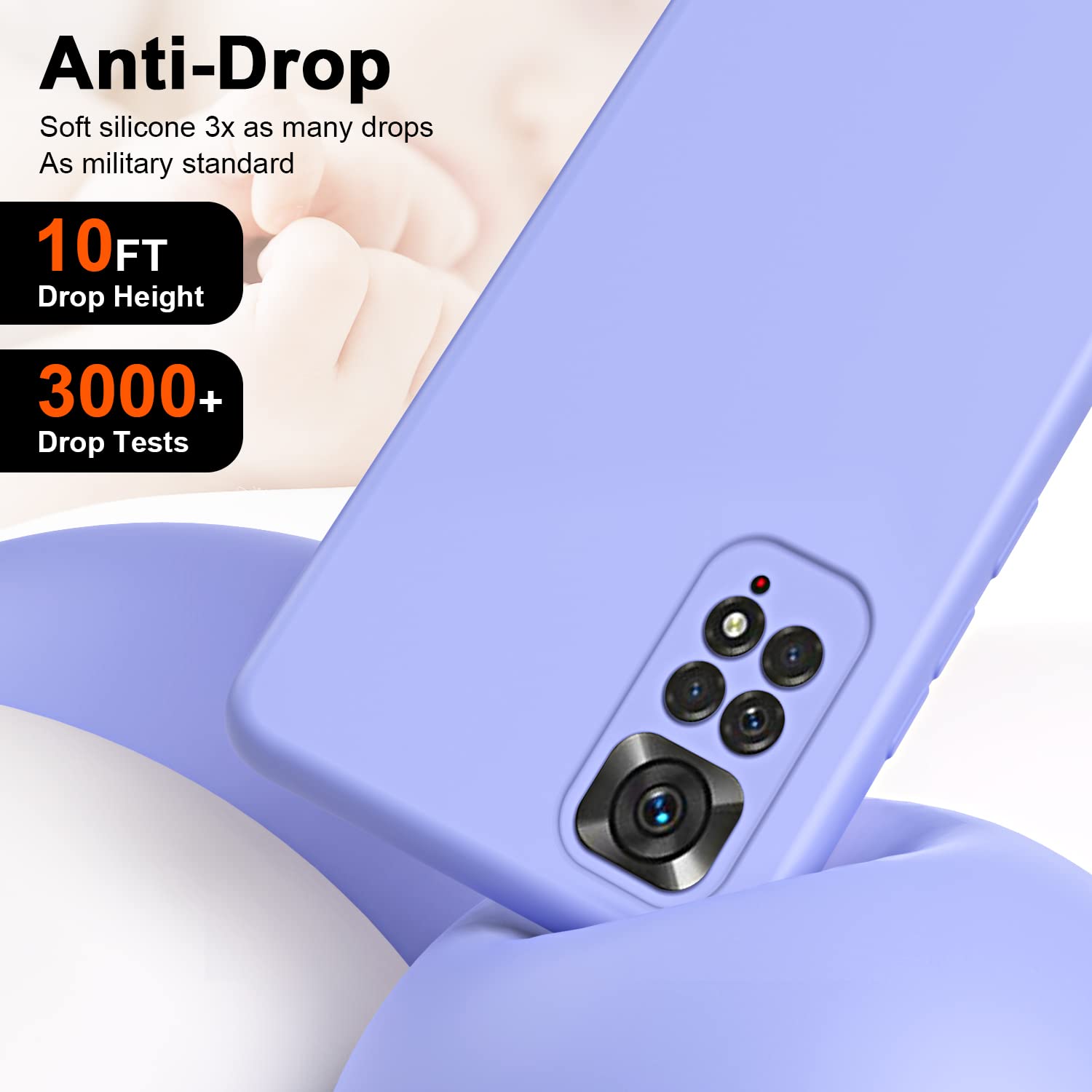 XINYEXIN Cover per Xiaomi Redmi Note 11 4G / Redmi Note 11S, Custodia con Protezione Fotocamera [360° Magnetica Anello Supporto] Hard PC y TPU Silicone Antiurto Custodie - Rosso