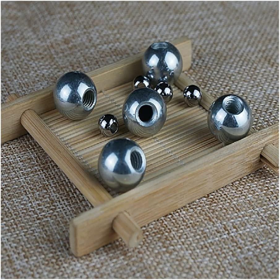 Steel Ball,Ball Bearings,M2 M2.5 M3 M4 M5 Thread Half Hole Metric Stainless Steel Drilling Balls Female Thread Blind Hole Smooth Ball Bead(12.7mm x M2 (2pcs))
