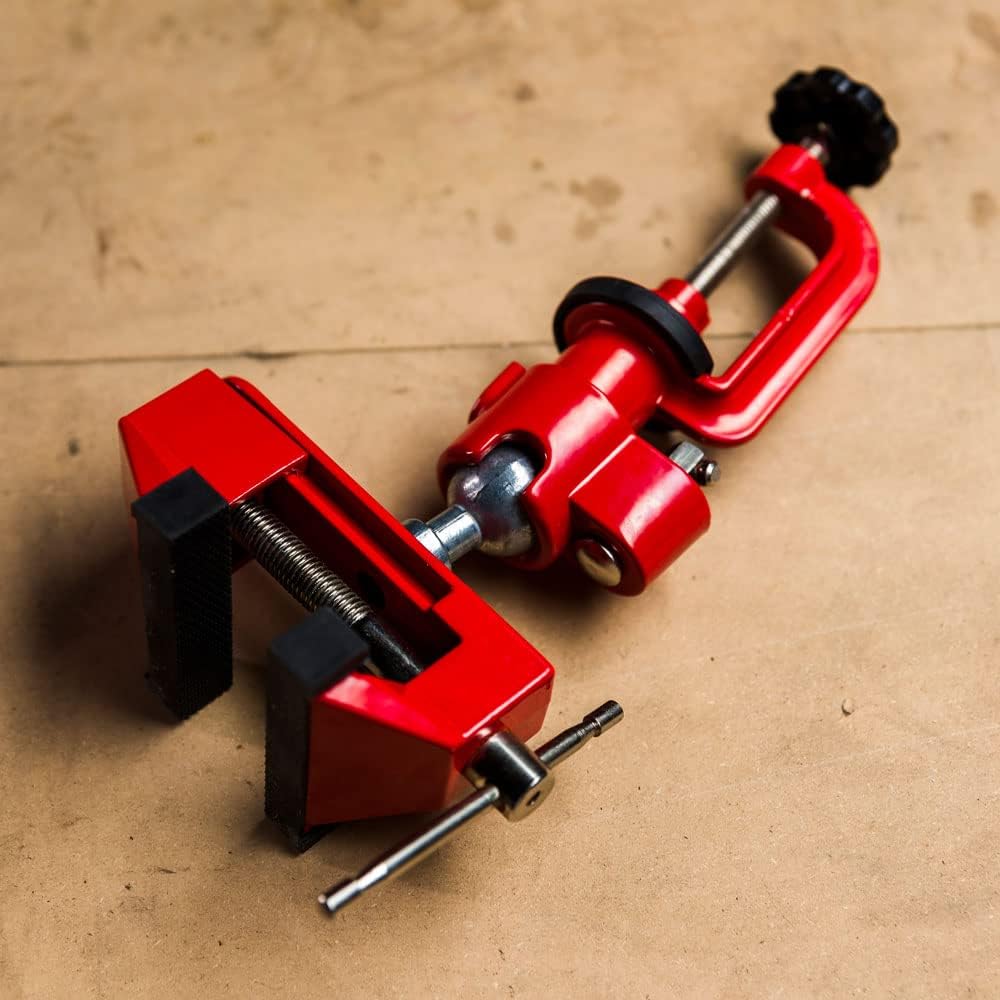 Man Crates, Chef Knife Making Kit – Featuring VG-10 Damascus Steel, Stylish Micarta Handles, Rasps, Files, Portable Bench Vise & More – Includes Step-by-Step Knife Making Guide