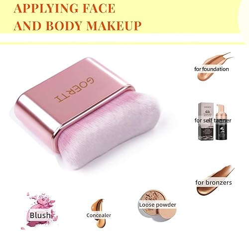 Miniatura 3 de Brocha de maquillaje corporal autobronceadora  Brocha Kabuki para autobronceador, maquillaje de piernas, aplicador de guante autobronceador para