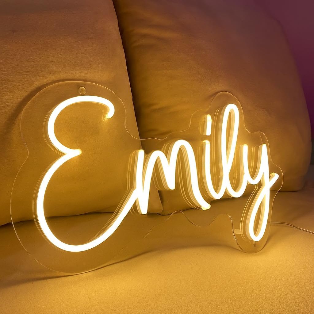 Custom Neon Sign for Room Decoration and Wedding Day;Neon Sign Customizable for Name, Wedding,birthday,party,bar,Valentine's Day.Girlfriend.