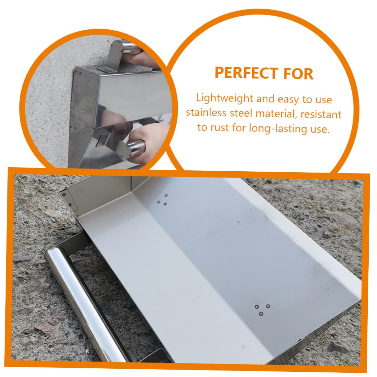 Cazzuola in Acciaio Inossidabile per Intonaco e Cartongesso Strumento Ergonomico Multifunzione per Rasatura Finitura e Riparazione Muri Leggera e Resistente alla Ruggine per