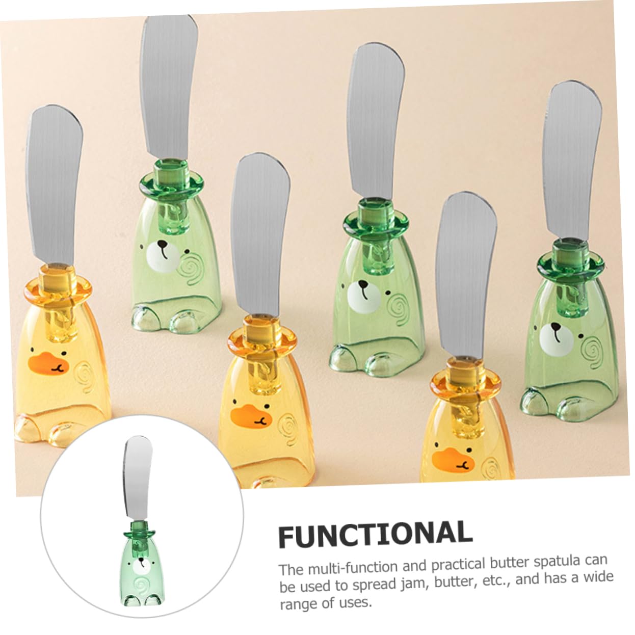 OUNONA Mini Cheese Spatula Serving Tool Comfortable Handle Plastic Metal Portable