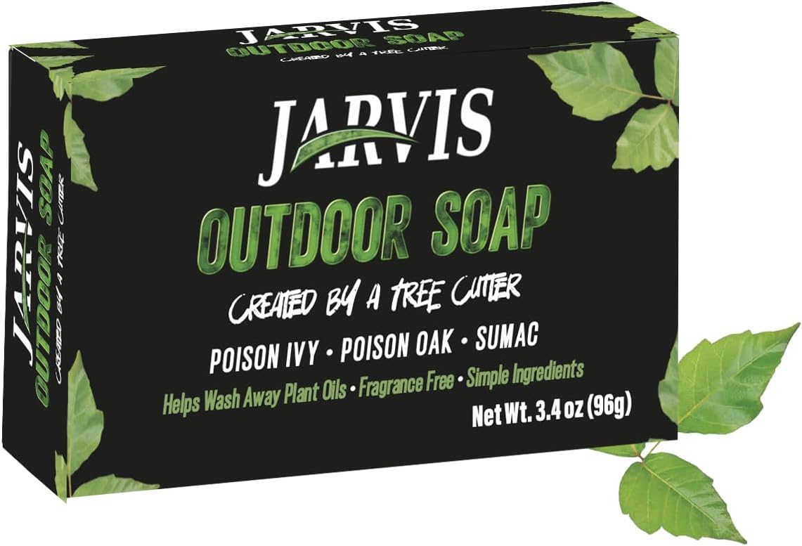 Jarvis Outdoor Soap Bar for Poison Ivy, Oak & Sumac Exposure | Helps Wash Away Plant Oils | Unscented | Simple Ingredients | 3.4 oz Bars