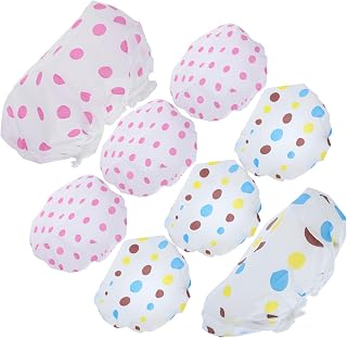 FOMIYES 8 Pçs Touca De Banho Touca De Banho À Prova D'água Touca De Banho De Ponto De Plástico Touca De Banho De Elástico Para Banho Chapéu De Cabelo Reutilizável Touca De Banho Para