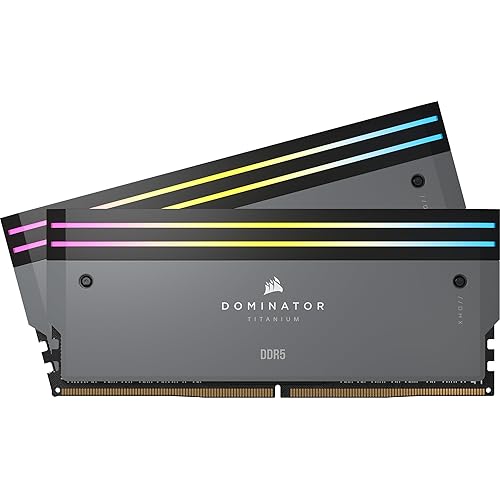 Corsair Dominator Titanium RGB DDR5 RAM 96GB (2x48GB) 6000MHz CL30-36-36-76 1.40V AMD Expo Intel XMP 3.0 Desktop Computer Memory – Gray (CMP96GX5M2B6000Z30)