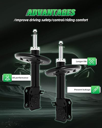 Miniatura 2 de SCITOO Amortiguadores delanteros (2 piezas) para Honda, amortiguadores para Honda Civic 1996-2000 con amortiguadores automáticos 339331 339332