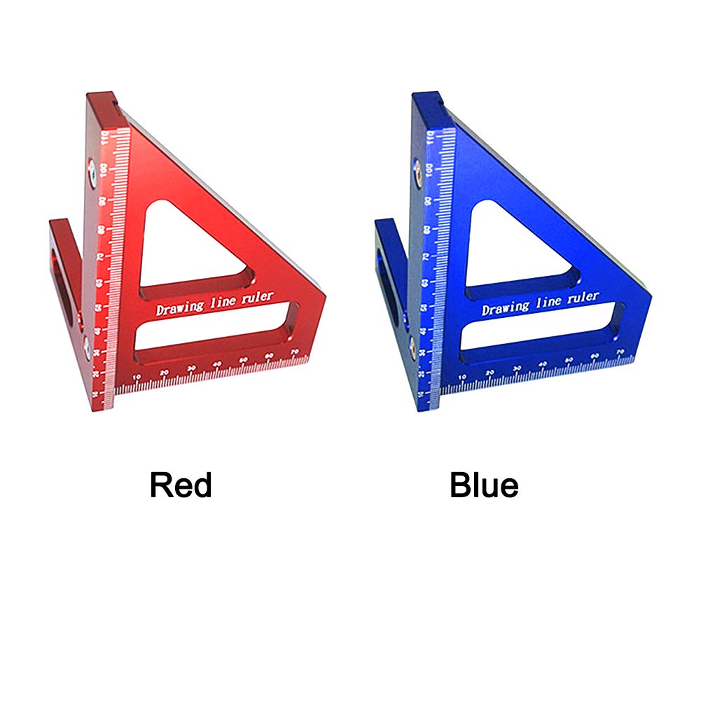 Ccylez Rechthoekige Liniaal, Mini 45/90 Graden Aluminium Mat Houtbewerking Gradenboog Met Nauwkeurige Schaalverdeling Hulpgereedschap Voor Houtwerk Thuiswerk