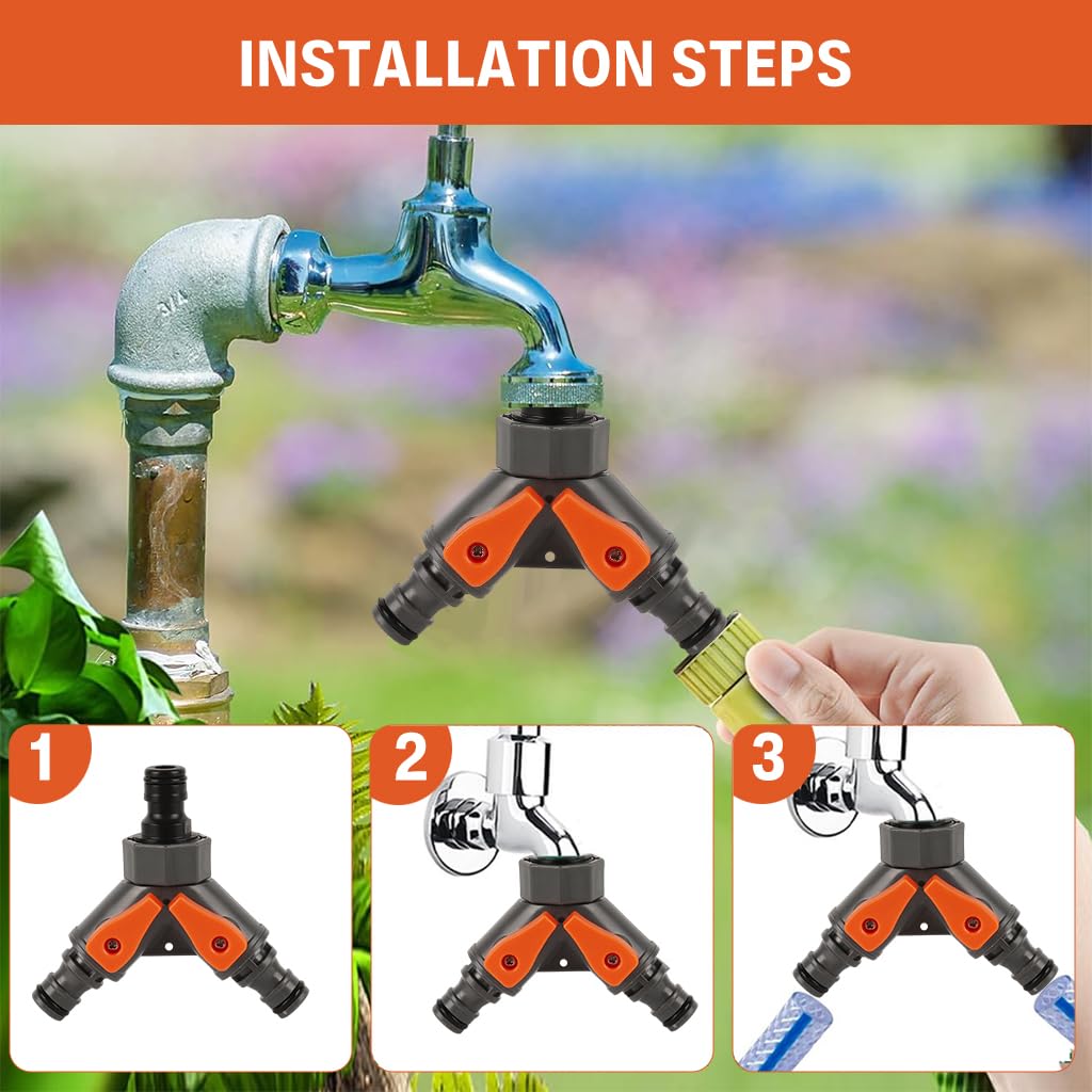 3-Way Garden Water Diverter - HASTHIP -4 3-Way Garden Water Diverter - HASTHIP -4