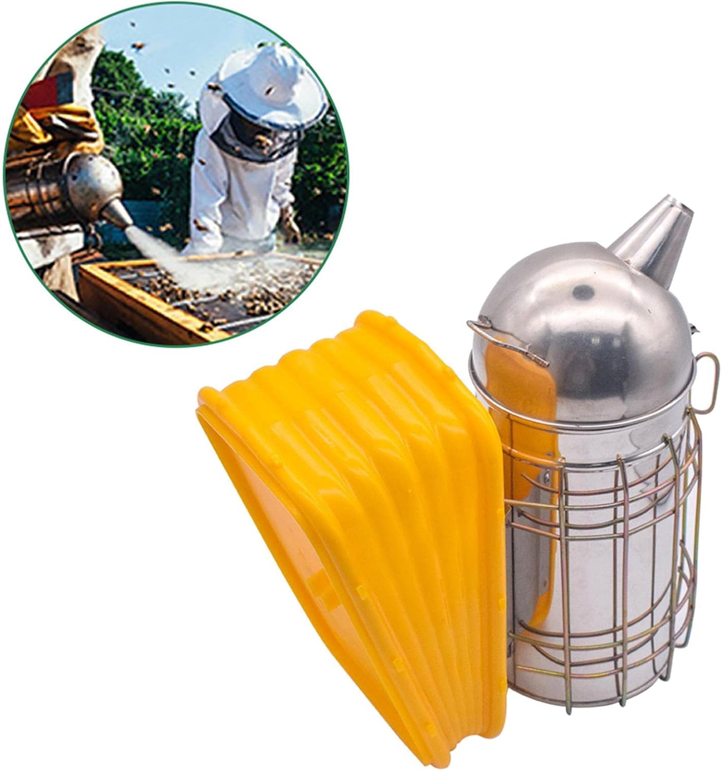 Large Bee Smoker Honey Keeper with Heat Chamber for Producing Smoke