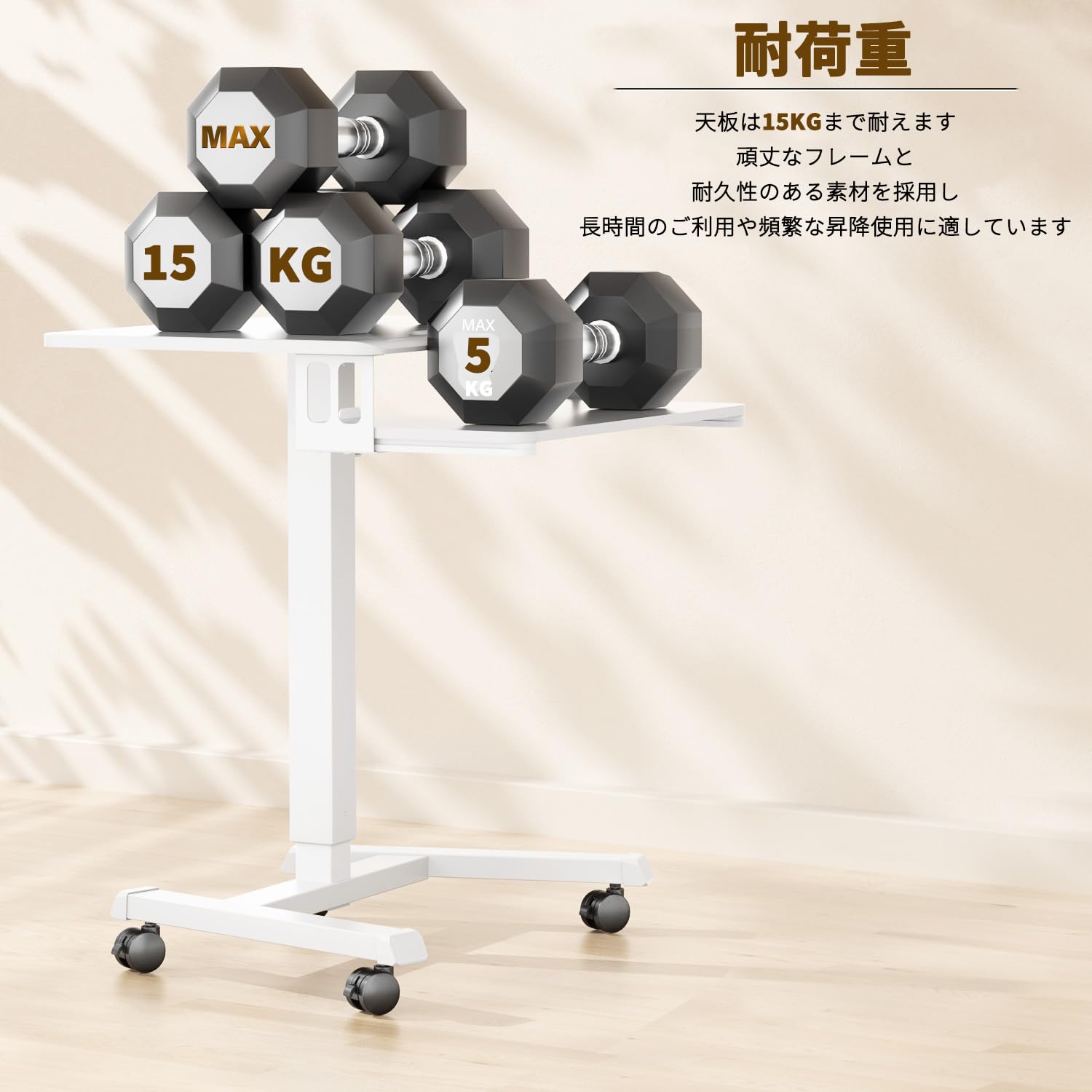 Amazon | ERGOMAKER 昇降デスク スタンディングデスク ガス圧 サイド