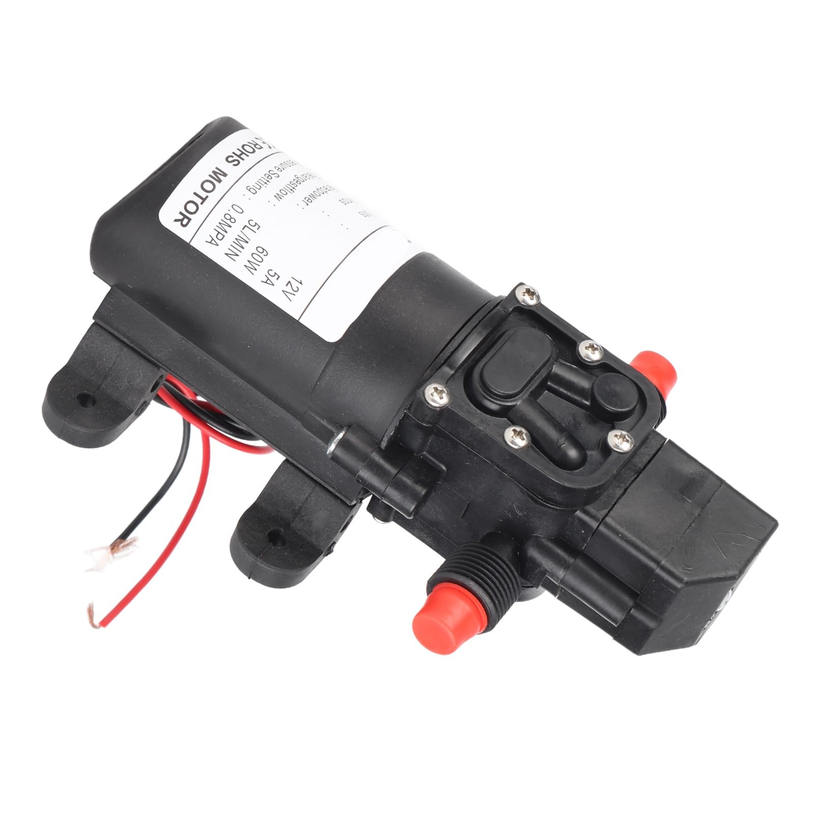 Autocebante de Alta Presión de 12 V para Camping, barco: 116 PSI, Velocidad de 5 L/min, Presión Incorporada