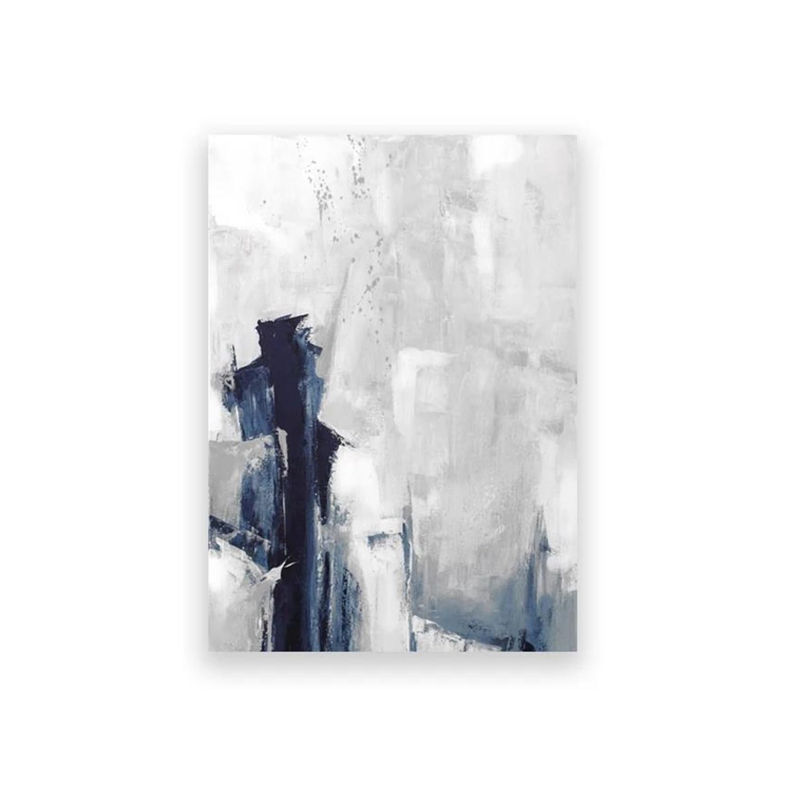 Impression d'art mural haut de gamme | Toile aquarelle minimaliste coup de pinceau