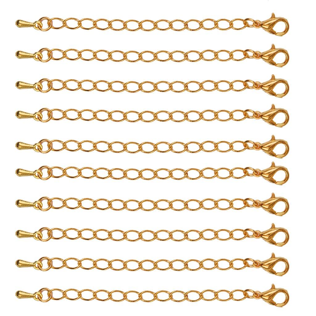 Enakshi 10 Packs of Necklace Extenders Jewelry Extension Chain 75 mm Gold |Crafts | Beads & Jewelry Making | Jewelry Findings | Jewelry Making Chains (B0BR7NSGNP) Amazon Price History, Amazon Price Tracker