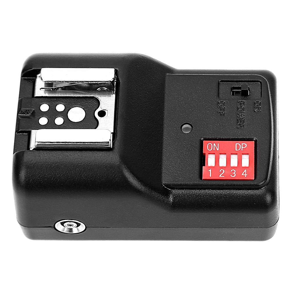 Mugast Juego de Disparador de Flash inalámbrico de 16 Canales, 433MHZ Speedlite Studio con 1 transmisor / 3 receptores / 1 Cable de sincronización para Canon para Nikon para Olympus para Pentax, etc.