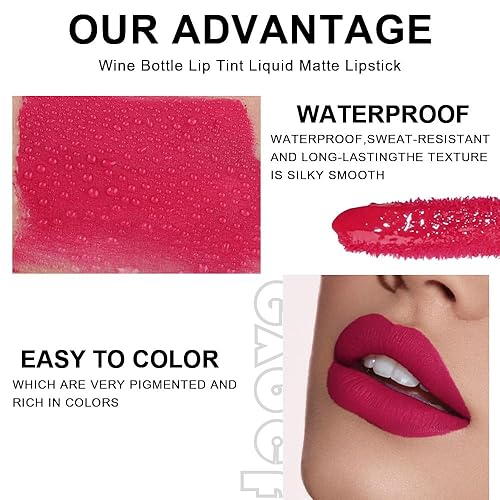 Miniatura 9 de evpct 3 lápices labiales líquidos mate azul oscuro, negro, morado, mate, brillo de labios, juegos de maquillaje a prueba de manchas, cara de cráneo,