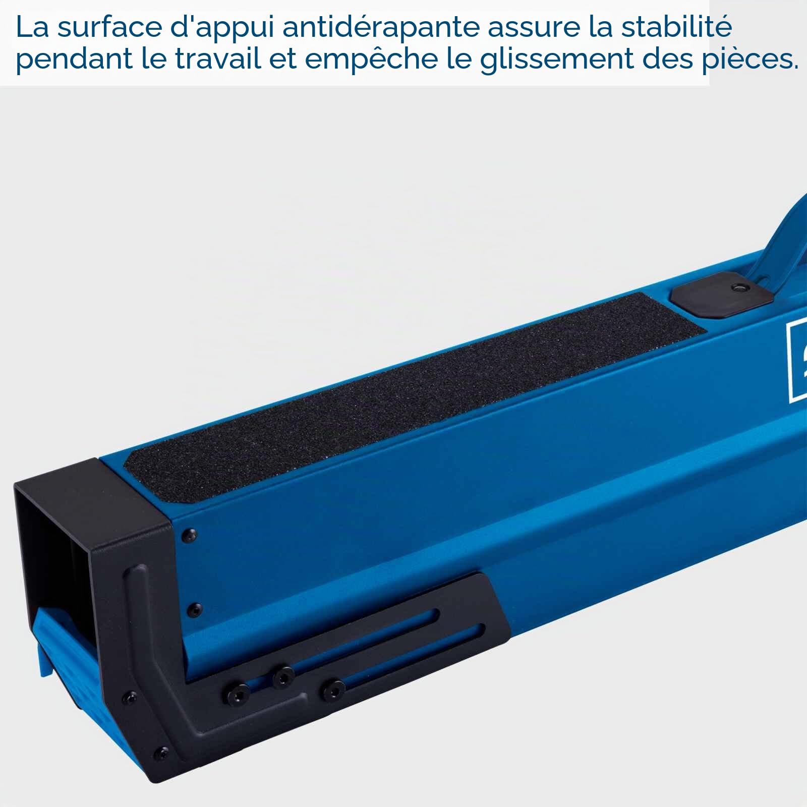 Scheppach Lot de 2 tréteaux de travail MWB700 - Charge maximale : 1200 kg / 600 kg - Côtés extensibles - Hauteur de travail variable de 615 à 820 mm - Pieds antidérapants et pieds réglables