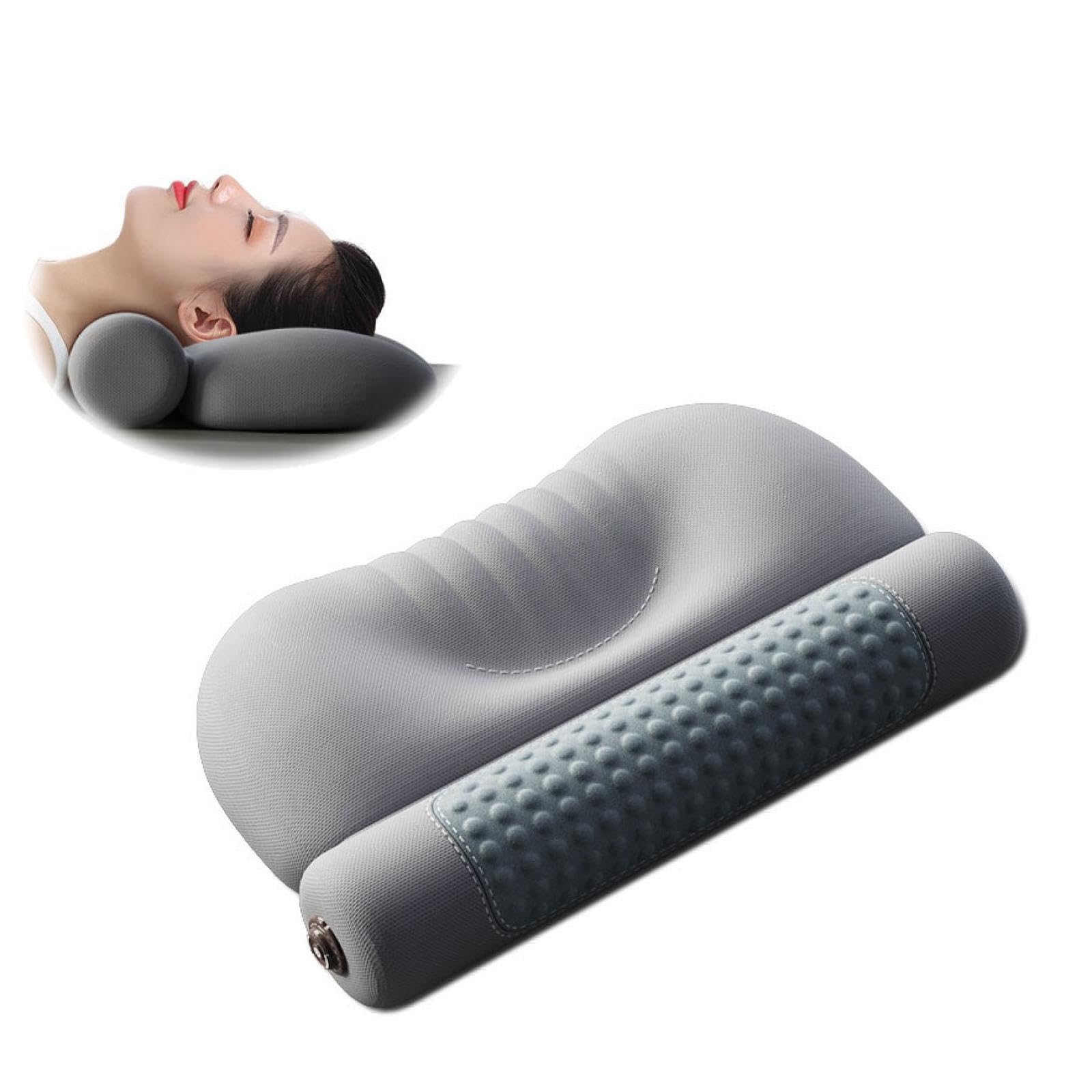 Moxibustion Nackenkissen Hot Compress Halswirbelsäule Kissen zum Schutz der starken Wirbel zum Schlafen Weiches Memory Foam Kissen Schlafen Spezial Zylinder Akupunktur und Moxibustion Kissen