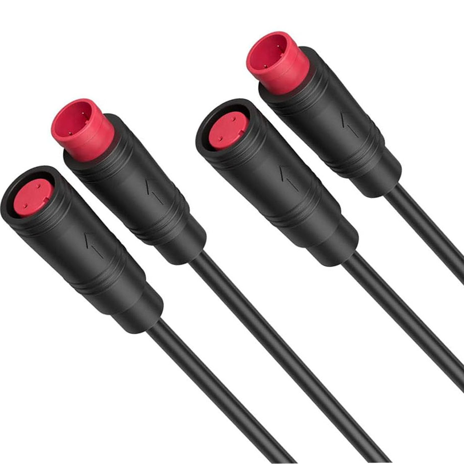RUNCCI-YUN 2 Pairs Waterproof Julet 2 Pin Ebike Extension Cable Connector for e-bikes male and female plug wire,2 pin cable connector for electric bike light,DIY Bike Projects(20 cm)