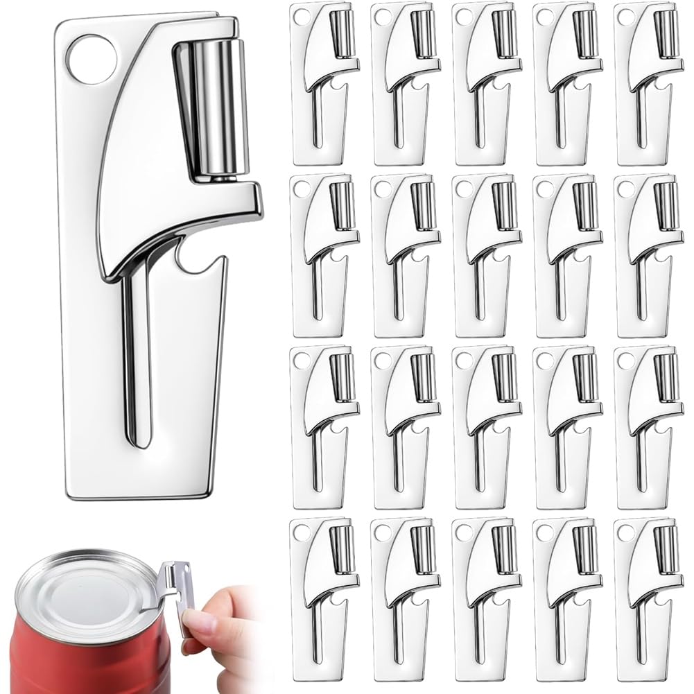 Aundhegrtt 20 Pcs P-38 Can Opener, Manual Stainless Steel Camping Can Openers Portable Cans Opener for Kitchen, Camping, Travel