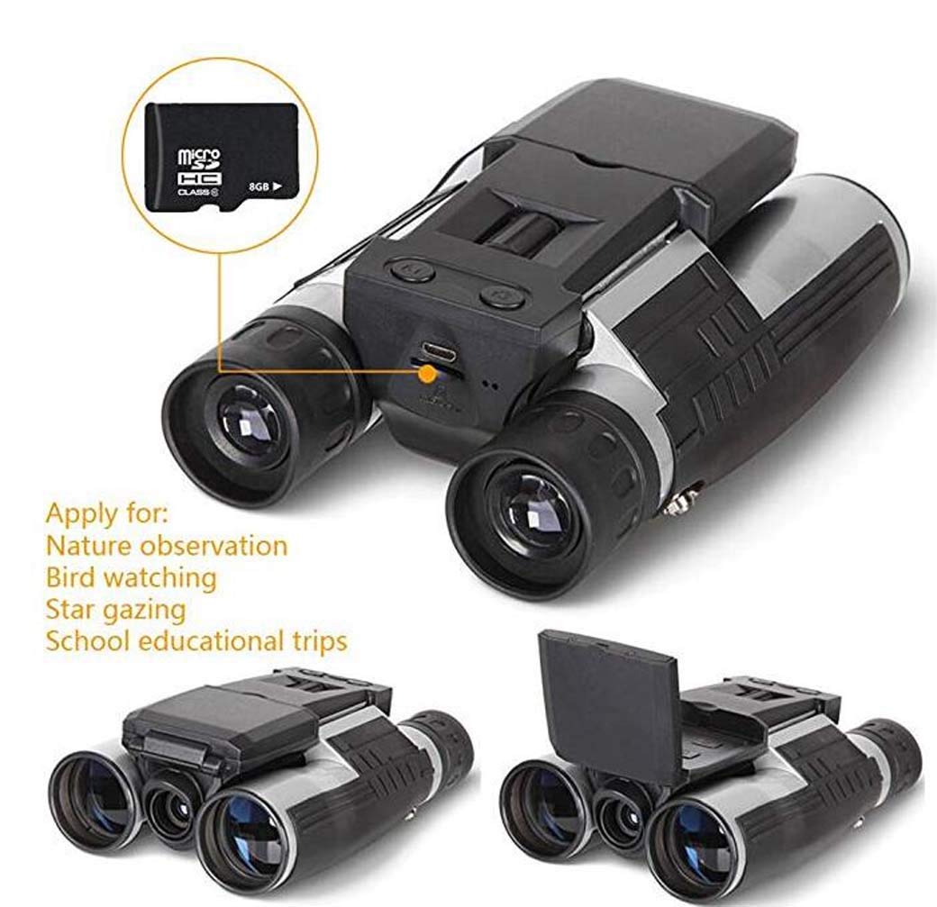 Telescopio/prismáticos Digitales con cámara, Pantalla LCD de 2 Pulgadas, grabadora de vídeo de 12x32 y 5MP para observación de Aves, Partidos de fútbol, ​​conciertos/Código de Producto: WXJ-1097